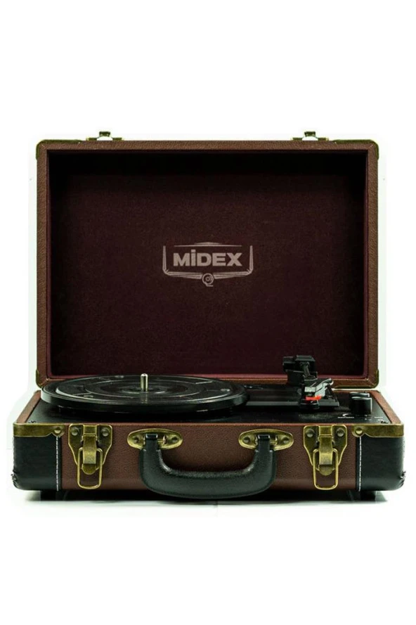 Midex Mtx101bn Nostaljik Retro Pikap Plak Çalar (Şarjlı Bluetooth Aux Hoparlörlü 3 Devir) İğne Dahil - 7