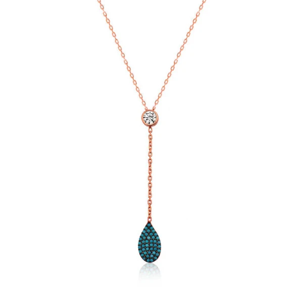 925 Ayar Gümüş Aşk Damlası Bayan Gümüş Kolye ürün görseli 1