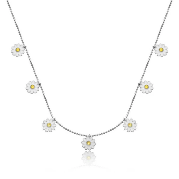 925 Ayar Gümüş Papatya Şans Kadın Gümüş Kolye ürün görseli 1