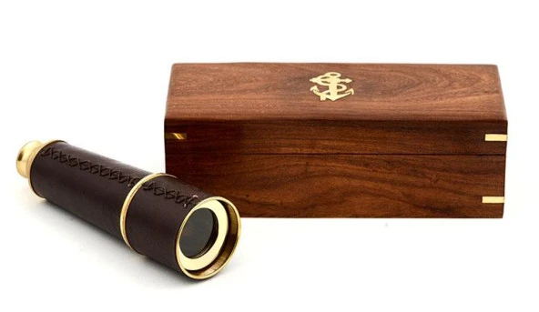 Pirinç Kutulu Dürbün Dekoratif Hediyelik - Resim 2