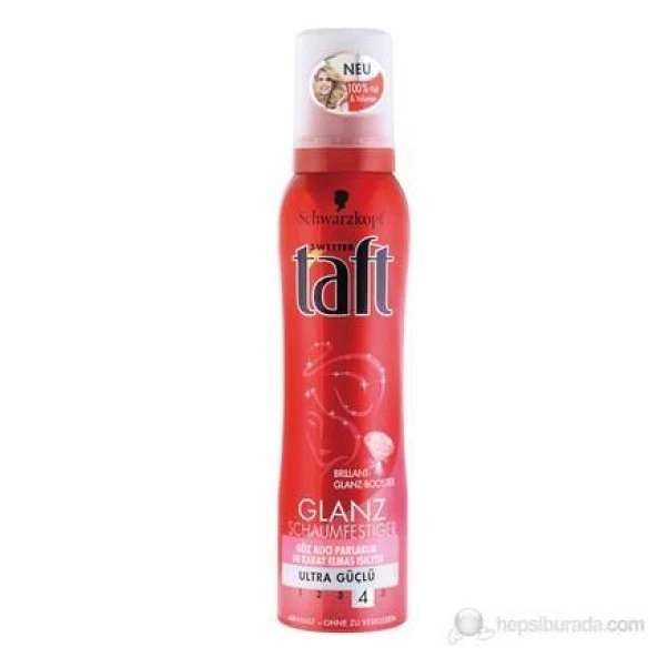 Taft Saç Köpüğü 150ML Ultra Güçlü Glanz Elmas Işıltısı 04