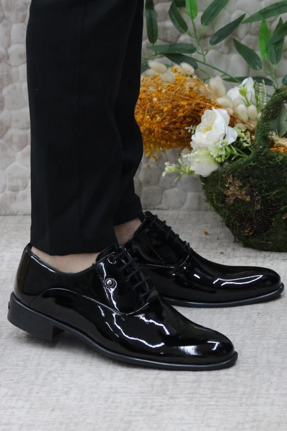 Pierre Cardin 7017 Siyah Rugan Damat Ayakkabısı Takım Ayakkabısı Erkek Klasik Ayakkabı
