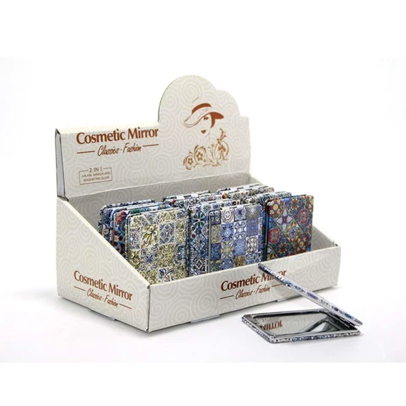 Dikdörtgen Taşlı Cep Aynası Alk1004 Dekoratif Hediyelik ürün görseli