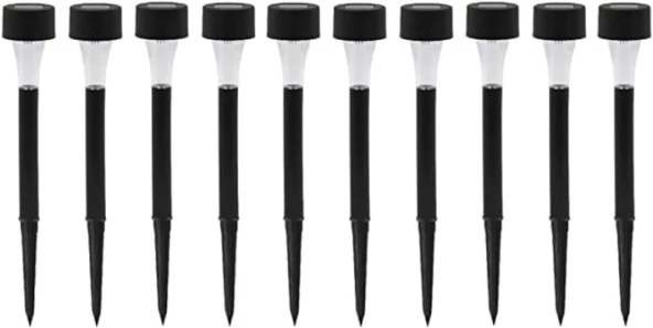 Güneş Enerjili Bahçe Lambası Plastik Saplama 10lu Set