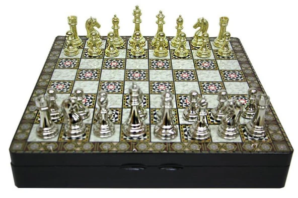 Satranç Taşı Zamak Kutulu Satranç Takımı Seti Hediyelik ürün görseli