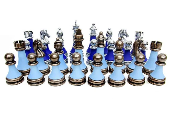 Satranç Taşı Zamak Polyester Parlement Turkuaz - Resim 2