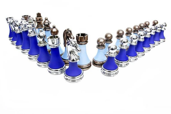 Satranç Taşı Zamak Polyester Parlement Turkuaz - Resim 3