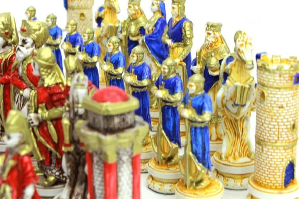 Satranç Taşı Polyester Büyükboy Osmanlı Haçlı Dekoratif Hediyelik - Resim 5