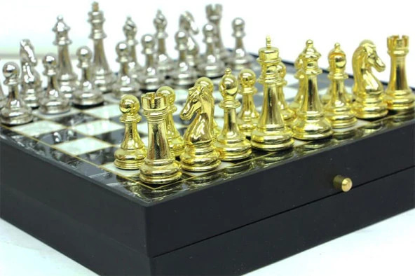 Satranç Takımı Kutulu Dekoratif Hediyelik - 5