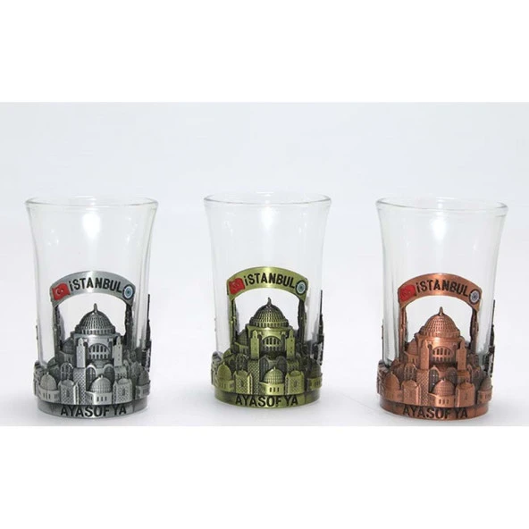 Tekli Metal Cam Bardaklı Shot Bardak ürün görseli