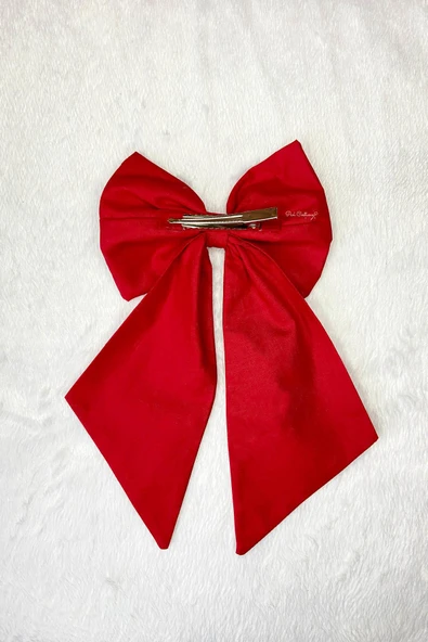 Kız Çocuk Ay Yıldızlı, Atatürk İmzalı Klipsli Toka Kırmızı - 2