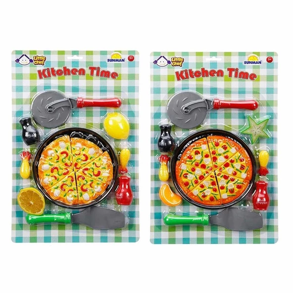 lego Pizza Seti - Sarı Kenarlı Pizza-Limon 1 adet