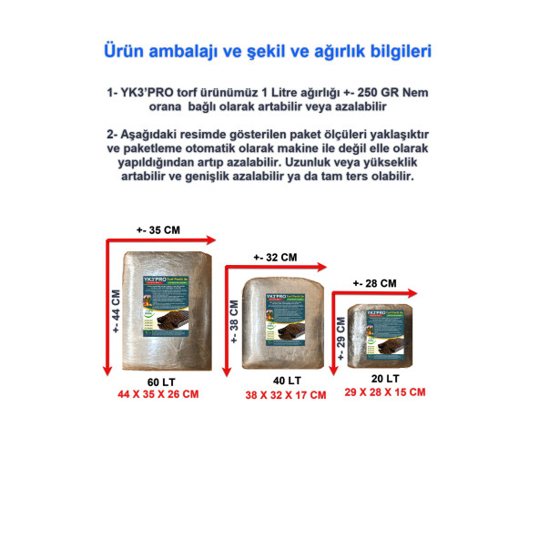 60 LT YK3PRO Perlit ile Torf. Bitki, Çiçek, Sebze, Tohumu Torf, Toprak - 2