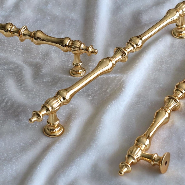 Şehzade Kulp Mobilya Mutfak Dolabı Çekmece Dolap Kulpları Kapak Kulpu Kulbu Gold 160 mm Metal - Resim 7