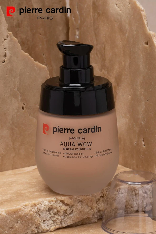 12218-Pierre Cardin Aqua Wow Mineralli Su Bazlı Fondöten Tawny Beige 703 with Warm Neutral - 4