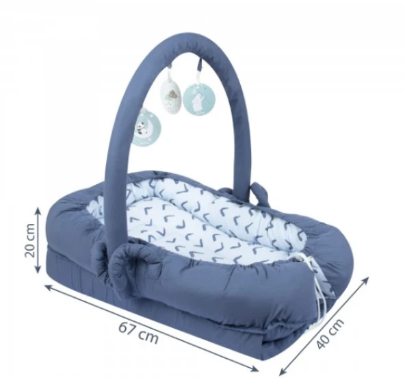 Sevi Bebe Çok Fonksiyonlu Anne Yanı Reflü Yatağı 275.154 Lacivert - 2