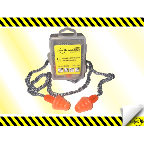 LOREX LR-EP24 Çam Tipi Kordonlu Kulak Tıkacı