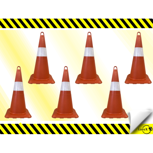 LOREX LR-0250 Kırılmaz Trafik Konisi (6'lı)