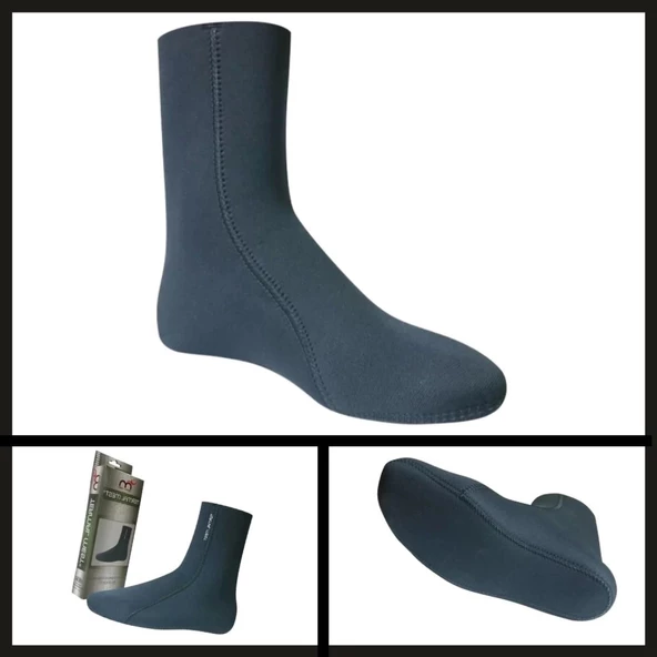 Uyguna-Yakala Siyah Xxl 46-47 Neopren Termal Mest Çorap-MLZ.107 - 2