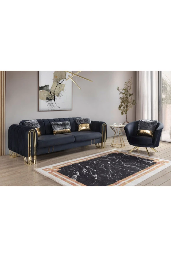 Perla Sofa Vales Koltuk Takımı Antrasit
