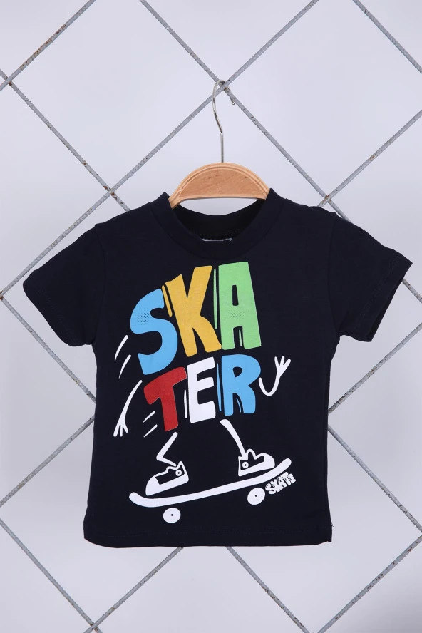 Babyhola 2'li Tişört Şort Erkek Bebek Çocuk Bayramlık Alt Üst Takım Elbise 02001 - 2