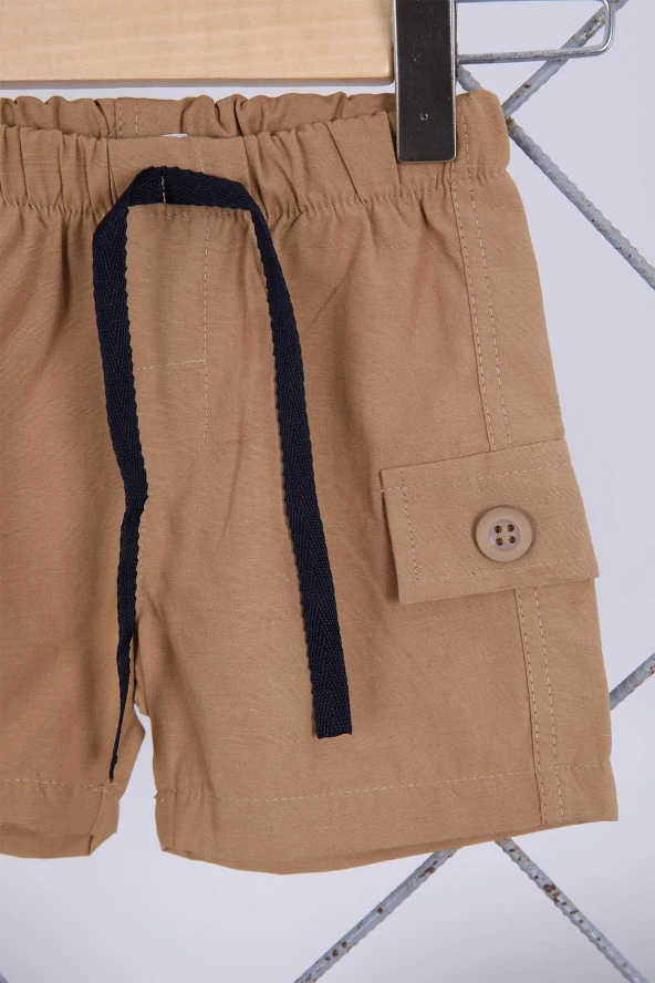 Babyhola 2'li Tişört Şort Erkek Bebek Çocuk Bayramlık Alt Üst Takım Elbise 02001 - 3