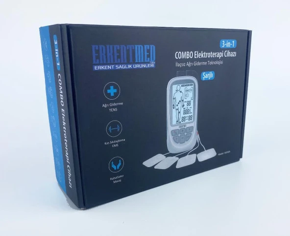 ERKENTMED ROOVJOY M102A COMBO TENS EMS MASAJ CİHAZI ŞARJLI BEL KLİPSLİ - 4