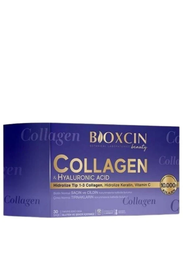Bioxcin Beauty Collagen Toz 30 Saşe X 10.000 Mg Tip 1 - Tip 3 Hidrolize Kolajen - Keratin - 6