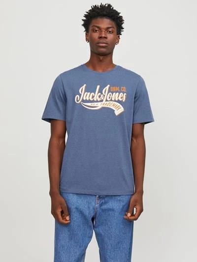 JJELOGO TEE SS O-NECK 2 COL SS24 SN BLUE