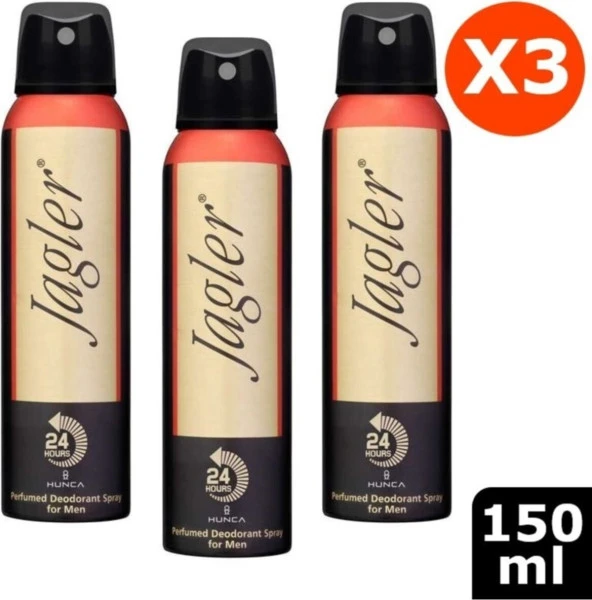 Jagler Orjinal Klasik Erkek Deodorant 150 ml x 3 Adet Avantaj Paketi