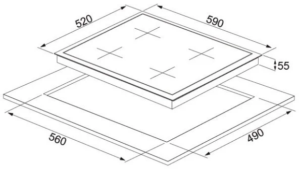 Silverline CS5407W01 Ankastre Beyaz Cam Ocak - 2