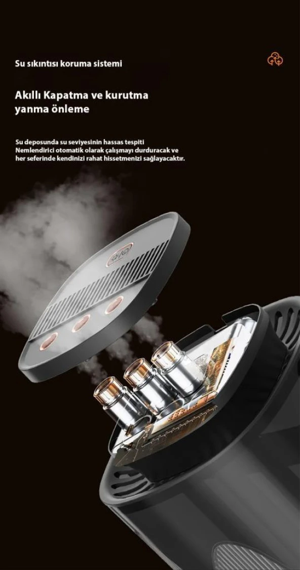 Polham 3Litre 3 Spreyli Esans Koku Eklenebilir Hava Nemlendirici Difüzör, Ofis, Ev Tipi Hızlı Nemlendirici - 6