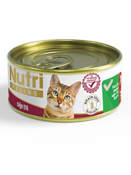 Nutri Feline 85Gr Sığır Etli 32Adet Yaş Kedi Maması