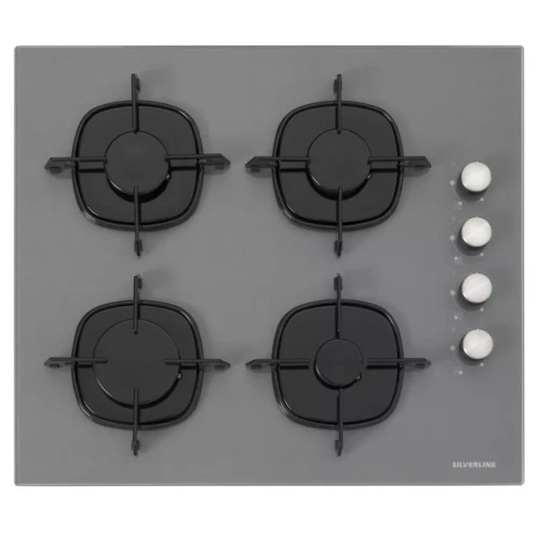 Silverline CS5335S01 60 CM Ankastre Ocak Gri