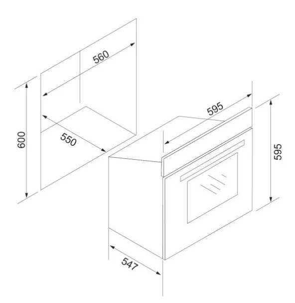 Silverline BO6503S01 S3 Ankastre Fırın Gri - 2