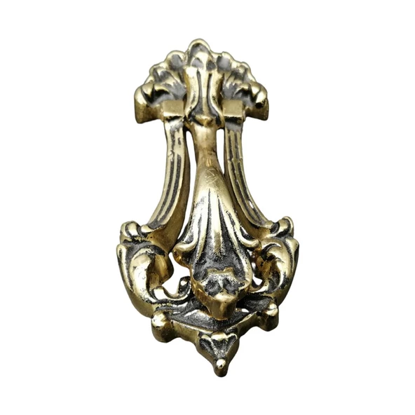PiMarks Pirinç Döküm Çicekli Kapı Tokmağı Kapı Taktağı - 3