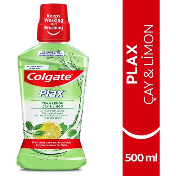 Colgate Plax Çay&Limon Ağız Bakım Suyu 500 ml 2 Adet