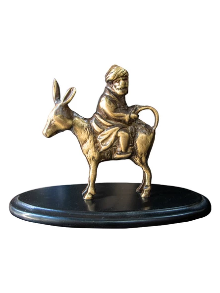 Masa Üstü Biblo Nasrettin Hoca Pirinç Döküm - 3