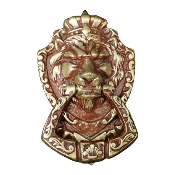 PiMarks Pirinç Döküm Aslan Kapı Tokmağı Kapı Taktağı - 2