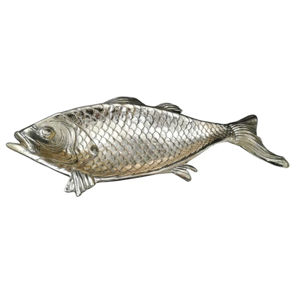 Masa Üstü Tabak Balık Pirinç Döküm - 5