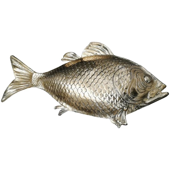 Masa Üstü Tabak Balık Pirinç Döküm - 4