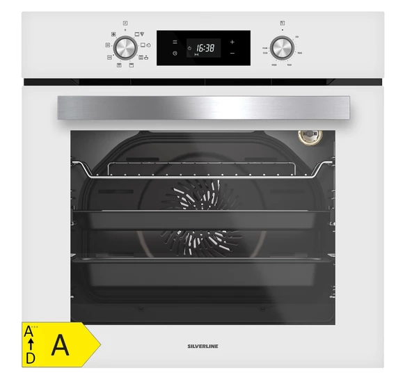 Silverline BO6504W01 - CS5365W01 Beyaz Cam 2’li Ankastre Set - 2