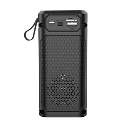Usb Şarjlı Renkli LED Işıklı 1200 mAh 5W Portatif Müzik Sistemli Mini El Tipi Hoparlör - 5
