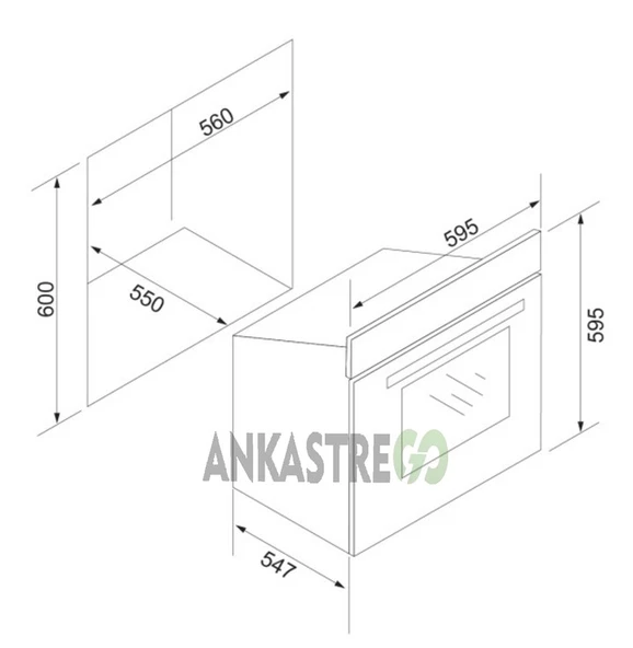 Silverline BO6504W01 - CS5365W01 Beyaz Cam 2’li Ankastre Set - 4