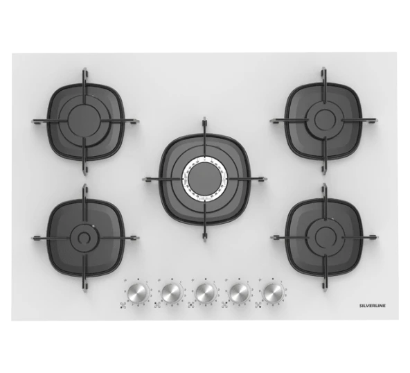 Silverline CS5622W01 Beyaz Cam Ankastre Ocak