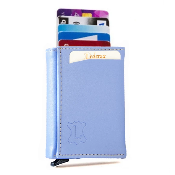 Lederax Para Gözlü Mekanizmalı Suni Deri Erkek Kartlık Cüzdan - 11