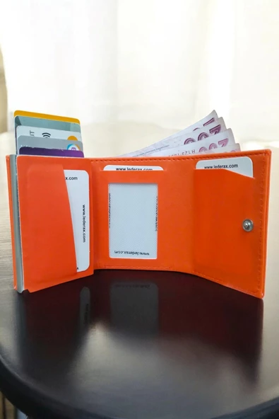 Lederax Para Gözlü Mekanizmalı Suni Deri Erkek Kartlık Cüzdan - 6