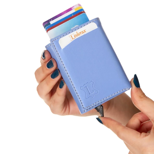 Lederax Para Gözlü Mekanizmalı Suni Deri Erkek Kartlık Cüzdan - 8