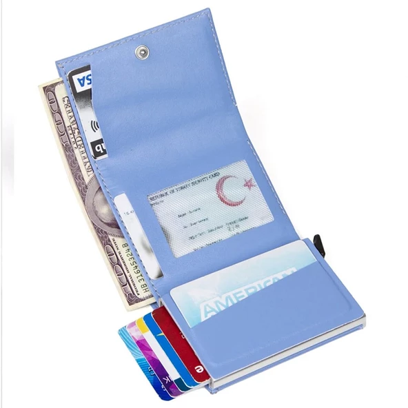 Lederax Para Gözlü Mekanizmalı Suni Deri Erkek Kartlık Cüzdan - 10