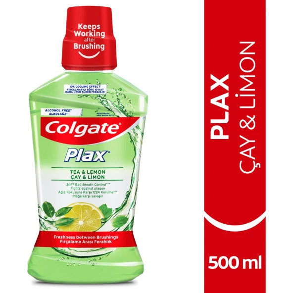 Colgate Plax Çay&Limon Ağız Bakım Suyu 500 ml 3 Adet